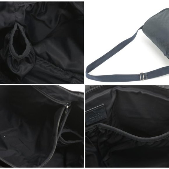 Gucci Diaper Messenger Navy GG Nylon Crossbody - Picture 3 of 8